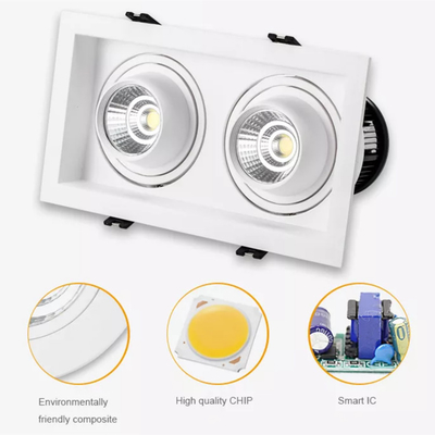 14w prostokątna oprawa typu downlight, wbudowany reflektor