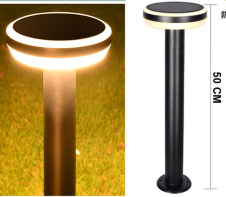 Nowoczesna minimalistyczna lampa trawnikowa zasilana energią słoneczną 1200 mah na zewnątrz
