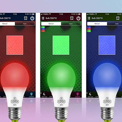 Żarówka LED Smart RGB sterowana przez aplikację mobilną dla KTV przez WIFI lub niebieskie zęby