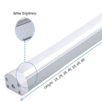Taśma liniowa 4ft 8ft T8 / T12 Oprawa oświetleniowa LED Listwa świetlna 6000lm CE i RoHS