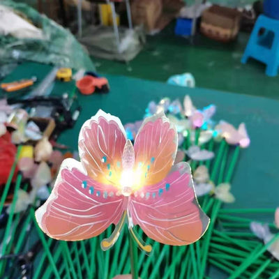 Cri70 1m 1.2m Wysokość Solar Flower Light do parku wakacyjnego