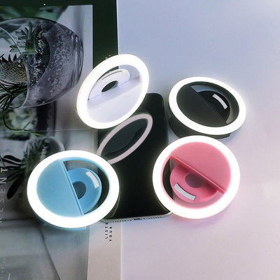Cri70 Selfie Led Ring Light Fotograficzne piękno Flash Clip na telefonie Przenośny akumulator na baterie